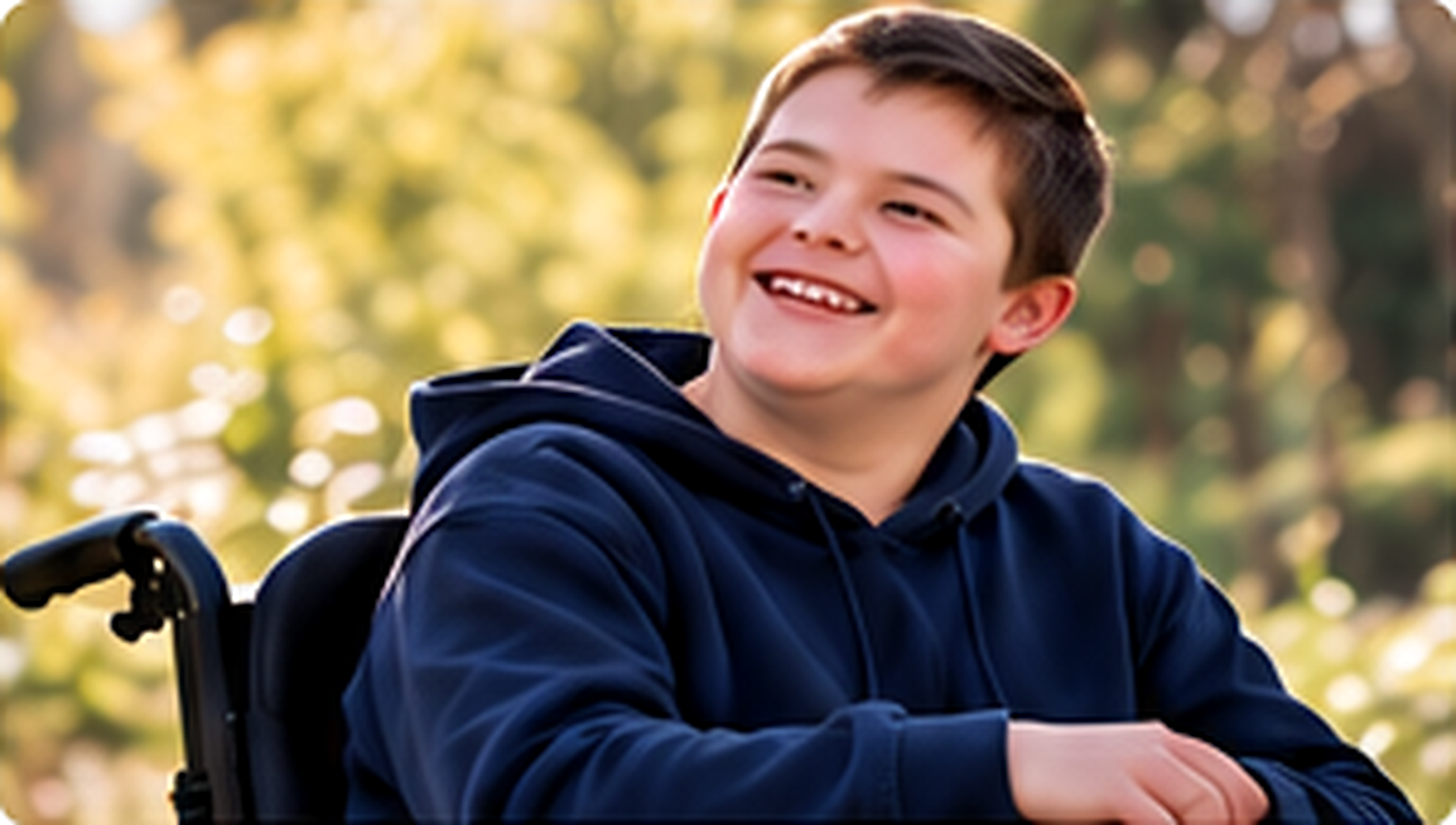 A happy young person enjoying time outdoors