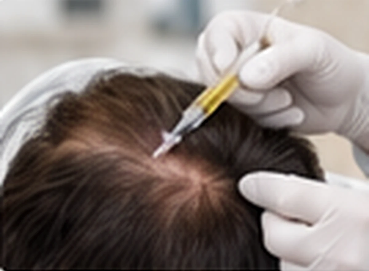 Specialist performing a scalp therapy procedure